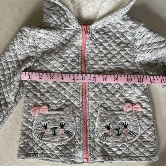 NWT Little Lass Quilted Zipper Cat Jacket 4T - Picture 5 of 7